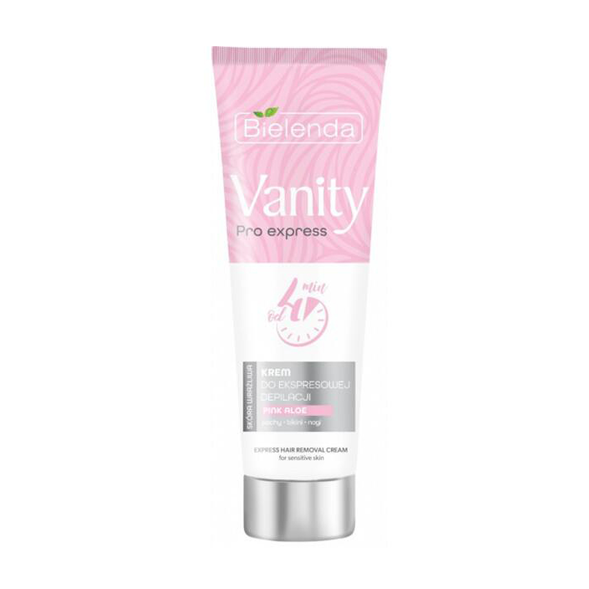 Уцінка! Крем для експрес-депіляції Bielenda Vanity Pro Express Hair Removal Cream Pink Aloe з екстрактом рожевого алое, 75 мл